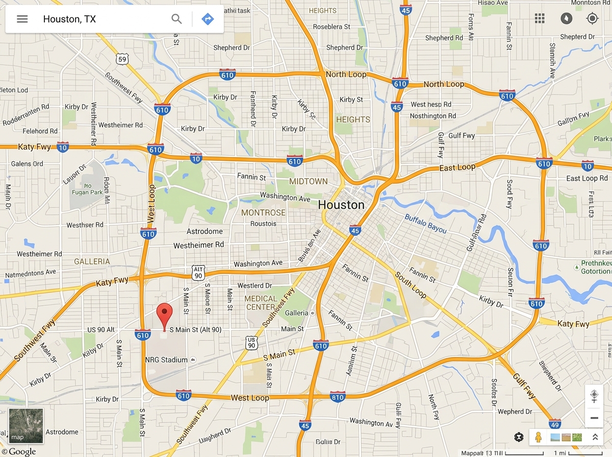Map of 7490 Brompton St, Houston, TX 77025